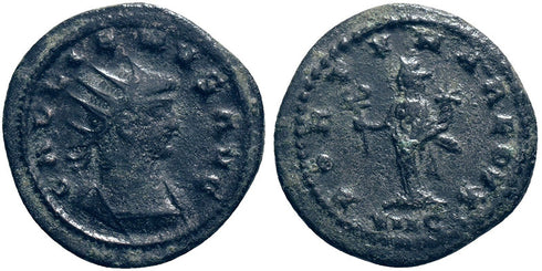 Ancient Roman coin of the Emperor Gallienus - FORTVNA REDVX