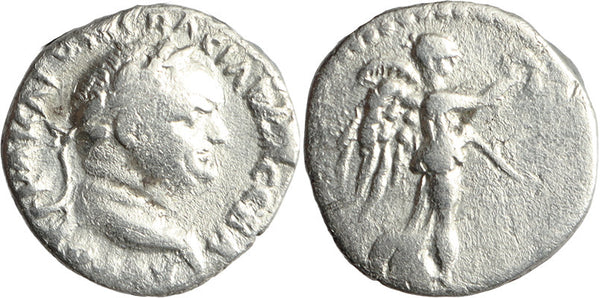 Ancient Roman Provincial silver coin of the Emperor Vespasian minted in Caesaria, Cappadocia