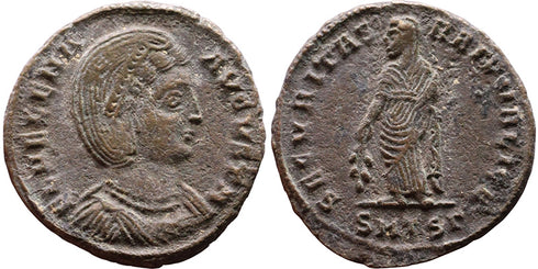 Ancient Roman coin of Helena (Mother of Constantine I The Great) minted in Thessalonica