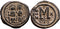 Ancient Byzantine coin of Justin II & Sophia AE32 follis - Minted in Nicomedia