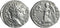 Ancient Roman silver denarius of the Emperor Septimius Severus minted in Rome - Victory holding wreath