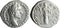 Ancient Roman silver denarius of the Emperor Antoninus Pius minted in Rome