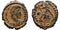 Ancient Roman coin of the Emperor Constantius Gallus minted in Rome