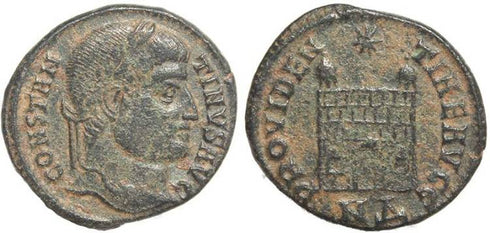 Roman coin of Constantine I - PROVIDENTIAE AVGG - Nicomedia Mint