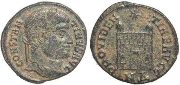 Roman coin of Constantine I - PROVIDENTIAE AVGG - Nicomedia Mint
