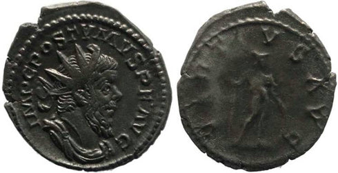 Postumus silvered antoninianus -VIRTVS AVG