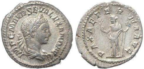 Roman coin of Severus Alexander AR silver denarius