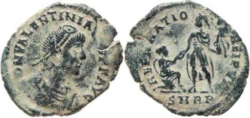 Valentinian II Ae2 - REPARATIO REIPVB - Rome mint