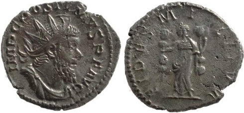 Postumus silvered antoninianus - FIDES MILITVM