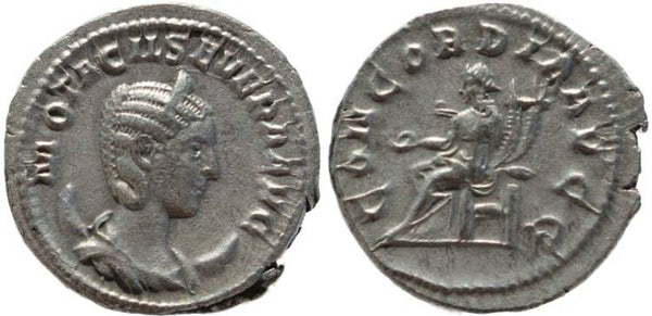 Otacilia Severa silver antoninianus - CONCORDIA AVGG