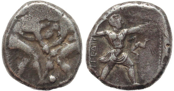 Greek coin of Pamphylia, Aspendus Circa 415-400 BC AR stater