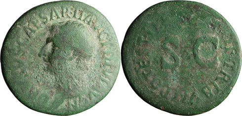 Ancient Roman coin of Drusus minted by the Emperor Tiberius