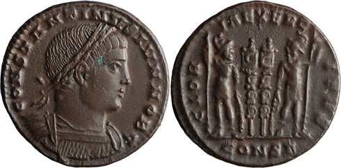 Ancient Roman coin of Constantine II as Caesar minted in Constantinople