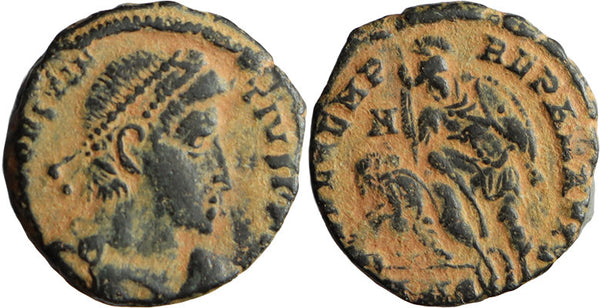 Ancient Roman coin of the Emperor Constantius II - FEL TEMP REPARATIO