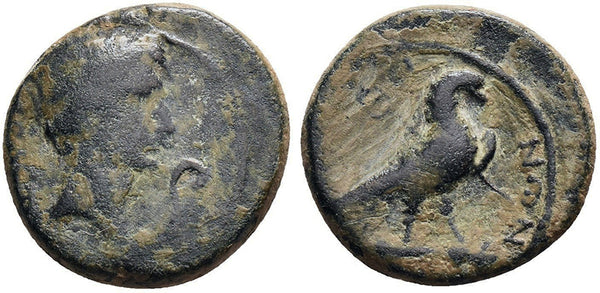 Ancient Roman Provincial coin of the Emperor Augustus 27 BC-14 AD minted in Amorium, Phrygia
