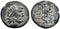 Ancient Greek coin minted in Pergamon, Mysia - Asklepios and a coiled serpent