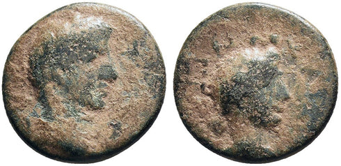 Ancient Roman Coin of Gaius and Lucius - grandsons of Augustus