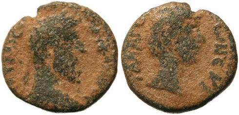 Marcus Aurelius & Lucius Verus - Decapolis, Gadara, AE19 - RARE