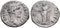 Ancient Roman silver denarius of the Emperor Antoninus Pius minted in Rome