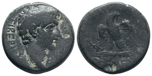 Ancient Roman Provincial coin of Tiberius minted in Apameia, Phrygia