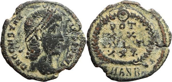 Ancient Roman coin of Constantius II - VOT XX MVLT XXX - Antioch