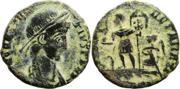 Ancient Roman coin of the Emperor Constantius II - FEL TEMP REPARATIO