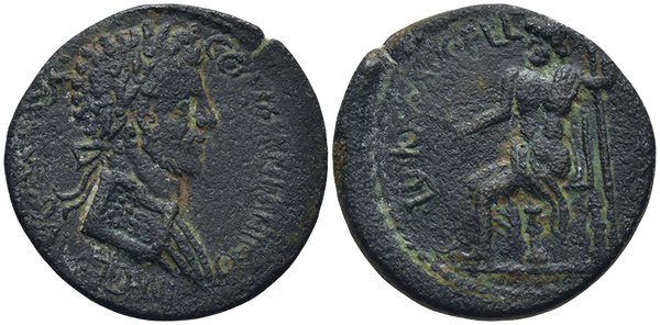 Ancient Roman Provincial coin of Commodus minted in Ninica Claudiopolis, Cilicia