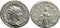 Ancient Roman silver coin of the Emperor Gordian III as Augustus minted in Rome