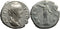 Ancient Roman silver coin of Faustina I minted in Rome
