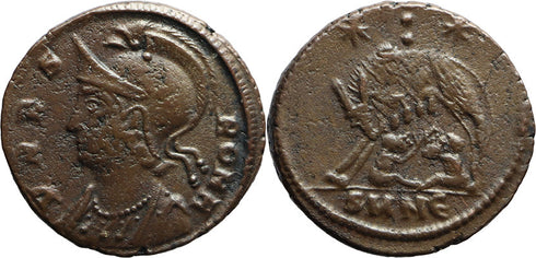 Ancient Roman coin - Commemorative Coin minted in Nicomedia - Wolf and Twins