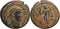 Ancient Roman coin of Constantine I as Augustus minted in Alexandria, Egypt