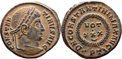 EF+ Ancient Roman coin of the Emperor Constantine I as Augustus 307-337AD minted in Treveri