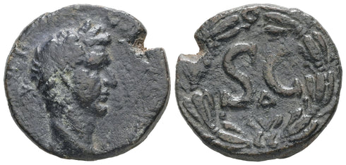 Ancient Roman Provincial coin of the Emperor Nerva minted in Antioch, Syria