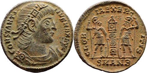 Ancient Roman coin of Constantine I The Great As Augustus minted in Antioch