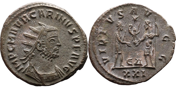 EF Ancient Roman coin of the Emperor Carinus as Augustus