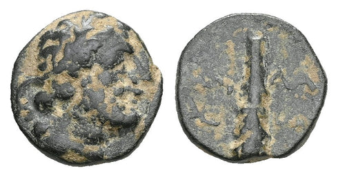 Ancient Greek coin minted in Amblada, Pisidia circa 100-10 BC - Herakles and Club