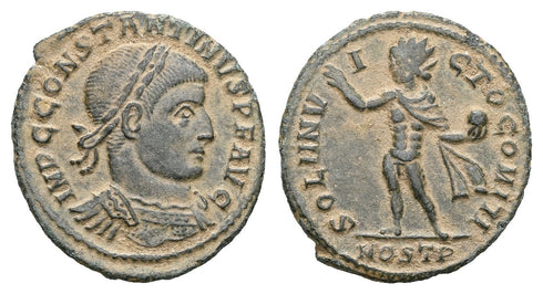 VF+ Ancient Roman coin of Constantine I The Great minted in Ostia, Rome, Italy