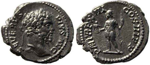 Septimius Severus silver denarius 193-211AD - Roma