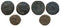 3 Ancient Egyptian coins from the time of the Ptolemaic Kingdom
