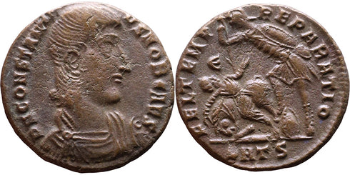 Ancient Roman coin of the Emperor Constantius Gallus