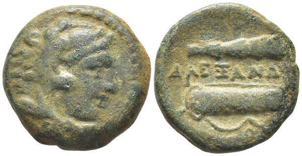 Ancient Macedonian bronze coin of Alexander III The Great 336-323 BC