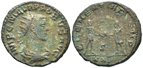 Ancient Roman coin of the Emperor Probus as Augustus minted in Antioch - CLEMENTIA TEMP