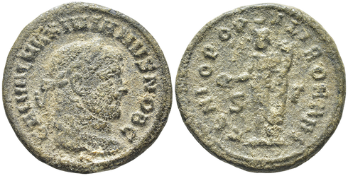 Ancient Roman coin of the Emperor Galerius as Caesar