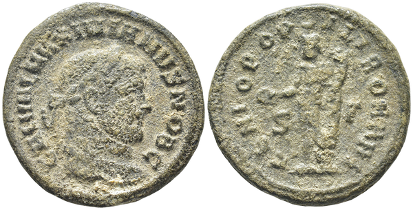 Ancient Roman coin of the Emperor Galerius as Caesar