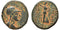 Ancient Greek coin with Athena and Nike minted in Apameia