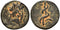 Ancient Greek coin minted in Seleukis and Pieria, Antioch - Asklepios and a coiled serpent
