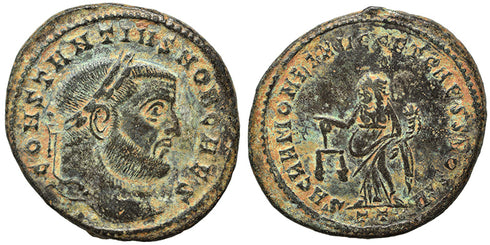 Ancient Roman coin of the Emperor Constantius I 293-306 AD as Caesar