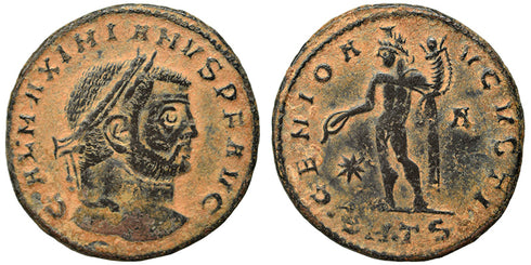 VF++++ Ancient Roman coin of Galerius as Augustus minted in Thessalonica