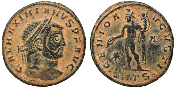 VF++++ Ancient Roman coin of Galerius as Augustus minted in Thessalonica