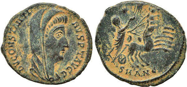 VF+ Ancient Roman coin of Constantine I the Great reaching for the Hand of God